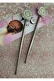 2-Piece Pearl Detailed Silver Color Pen Buckle Japanese Buckle - 4