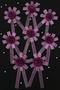 Plum Bouquet Ornament, Bride and Groom Dowry Wedding Engagement Convoy Bride's Car Circumcision Henna Ornament 5 Pieces