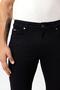 Black Slim Fit 5 Pocket Cotton Denim Trousers - 3