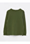 Lcw Kids Green Crew Neck Printed Long Sleeve Boys Sweatshirt - 2