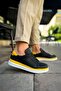 Rs979 - Santoni Gbt Sports Men's Shoes Black/Yellow