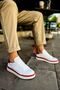 Rs979 - Santoni Gbt Sports Men's Shoes White/Red