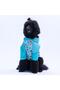 Barcelona Nights Turquoise Star Patterned Large Breed Dog Coat Dog Raincoat Dog Outfit Dog