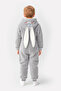 كيس نوم للأطفال من ويلسوفت بتصميم أرنب رمادي ناعم مع سحاب