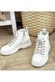 25K312-5 Women's Genuine Leather Hidden Wedge Sole Sports Boots - 5