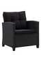 6 Piece Garden Sofa Set with Cushions Poly Rattan Black - 5