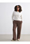 Two Mt Shop Quality Lcw Vision Brown Interlock Plain Standard & Regular Women's Sweatpants - 2
