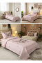 Pink Butterfly and Flower Patterned Children's Pique - 4