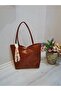 Taba Kalp Scarf Detailed Zipper Closure Shoulder Bag - 2
