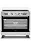 90CM Gas Cooker, 5 Burners, Fan-Assisted Oven, Self-Cleaning, Inox