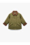 Cotton Long Sleeve Pocket Plush Lined Shirt Collar Jacket