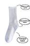 6 Pairs of Unisex Cotton Economic Solid Black and White Tennis Socks - 2