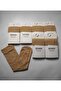 6 Pairs of Matte Textured 40 Den Medium Thick Mus Light Skin Knee-Length Trouser Socks - 3