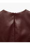 Burgundy Women's Faux Leather Mini Dress - 6