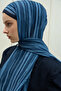 Ecru Dreams Muslin Shawl - Navy Blue - 2