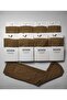8 Pairs of Matte Textured 40 Den Medium Thick Muslin Bronze Knee-Length Pantyhose