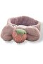 Lilac Color Strawberry Figured Plush Hair Band - 2