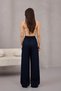 Women's High Waist Wide Leg Wide Leg Elastic Waist Palazzo Pants - 6