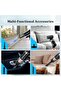 2-in-1 Car Vacuum & Air Duster - Foldable Rechargeable Handheld Vacuum (Black) - 6