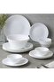 16 Pcs Opal ware Dinner Set 4 x Dinner plate 4 x Dessert plate 4 x Bowl 4 x Cup and saucer