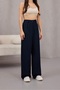 Women's High Waist Wide Leg Wide Leg Elastic Waist Palazzo Pants - 5