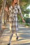 Women's Plaid Below-Knee Pocketed Covered Lumberjack Shirt Dress New700-3179 - 5