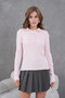 Women's Polo Neck Zipper Detail Ribbed Knit Knitwear Sweater - 4
