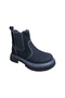 1087 Filet Unisex Boys and Girls Boots Black Suede with Elastic Sides and Zipper Anatomical - 2