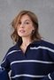 Women's Polo Neck Striped Oversize Knitwear Sweater - 2