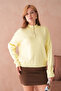 Women's Half Turtleneck Zipper Detail Oversized Knitwear Sweater - 4