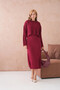 Women's Wide Collar Knit Detail Two-Piece Knitwear Set - 3