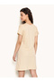Dot Print Short Night Dress in Yellow – 100% Cotton - 5