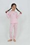 Girl's Butterfly Printed Pajama Set - 3