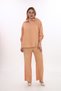 Plus Size (50-56) Striped Shirt V-Neck Epaulet Long Sleeve Women's Shirt - 5