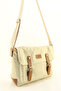 Unisex Beige Canvas Business School Briefcase Laptop Messenger Bag