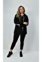 Women's Plus Size Long Sleeve Hooded Zipper Detailed Sweatshirt 2007