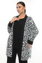 Plus Size (50-56) Evening Dress Two-Piece Suit Leopard Print Chiffon Tunic and Sleeveless Undershirt - 3