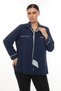 Plus Size (50-56) Shirt Collar Decorative Pocket Tie Detail Long Sleeve Women's Blouse - 3