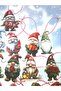 16-Piece Christmas Gnomes Themed Colorful Cardboard Tree Ornament - Gift Card Set – 7×8 cm - 6