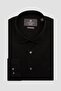 Piero Gabardin Cotton Comfort Fit Black Classic Collar Men's Straight Shirt - 6
