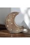 Wooden Star Themed Crescent Night Light Table Lamp - 4