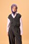 Viscose Blended Velora Scarf Purple-Salmon Powder Green Patterned Tok Duruşlu 90X90 - 2