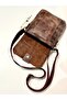 Genuine Leather Unisex Shoulder and Messenger Bag - Bitter Brown Color with Adjustable Strap 20X25 cm - 2