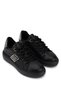 Women's Faux Leather Black/Anthracite Sneakers & Sports Shoes - 2