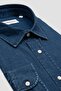 Bb Club Rio Denim Cotton Oversized Fit Navy Blue Classic Collar Men's Straight Shirt - 2