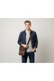 Genuine Leather Unisex Shoulder and Messenger Bag - Bitter Brown Color with Adjustable Strap 20X25 cm