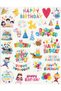 Birthday Celebration Sticker Set Happy Birthday Sticker Colorful Balloon Cake Decal Label Nsti0226
