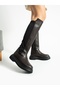 Wesday Brown Elastic Women's Boots - 4