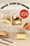 Transparent Plastic Butter Dish Cheese Storage Container 18.5X13X6.5 cm – Leakproof & Hygienic with Lid - 2
