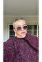 Round Gold Framed Metal Black Gradient Glasses Uv400 Protected Stylish Glass Sun - 3